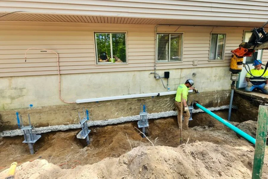 Helical Pier Installation in Independence, KS